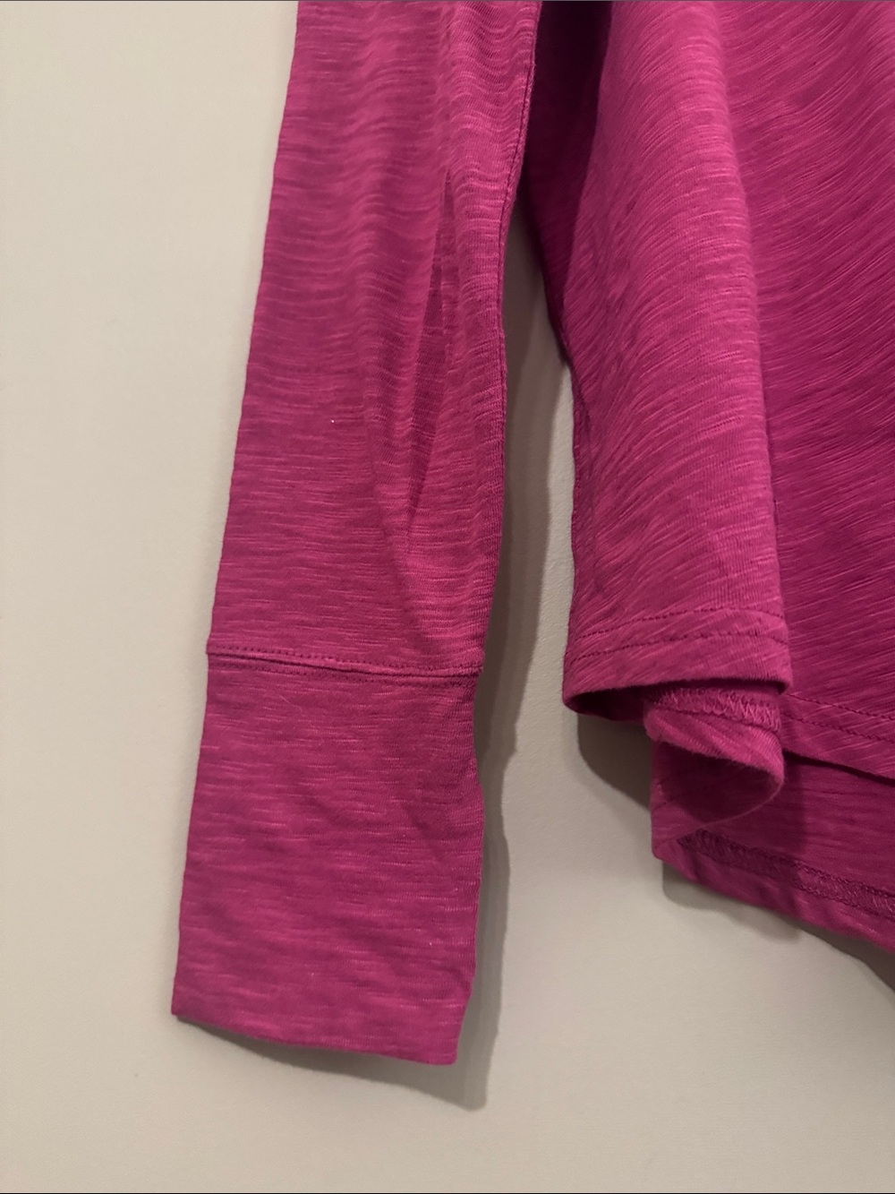 NWT- Zella All Day Slub Long Sleeve T-Shirt, Raspberry, size Large - Picture 5 of 12